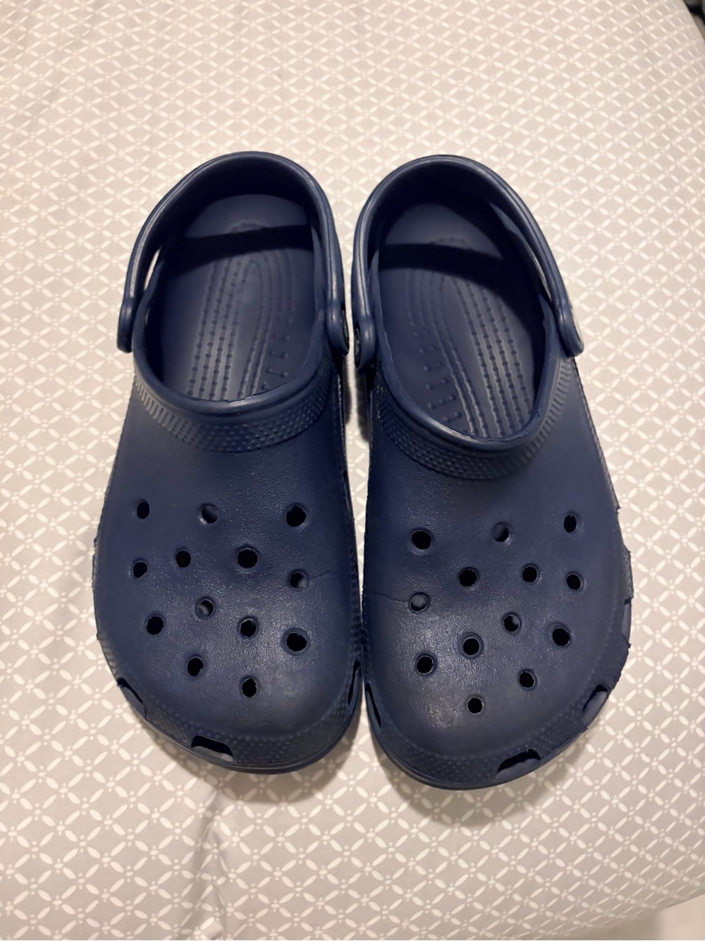 Navy Blue Slip-On Clog Shoes